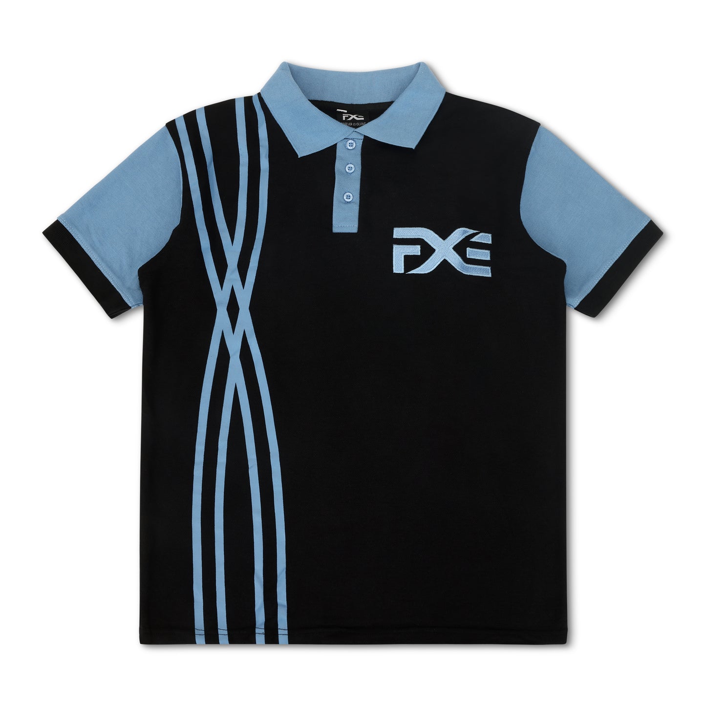 Black and blue polo