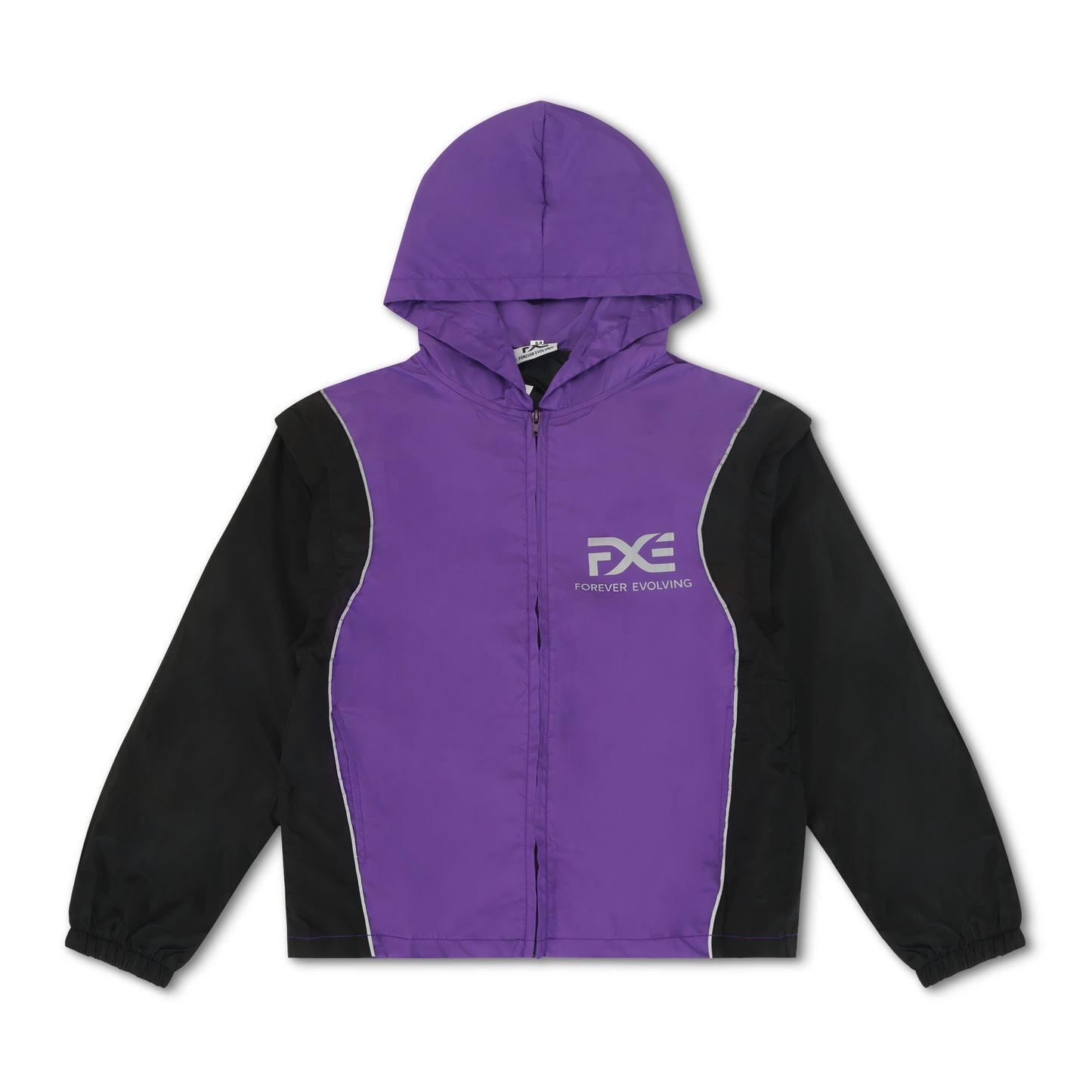 Purple and Black detachable Nylon Tracksuit